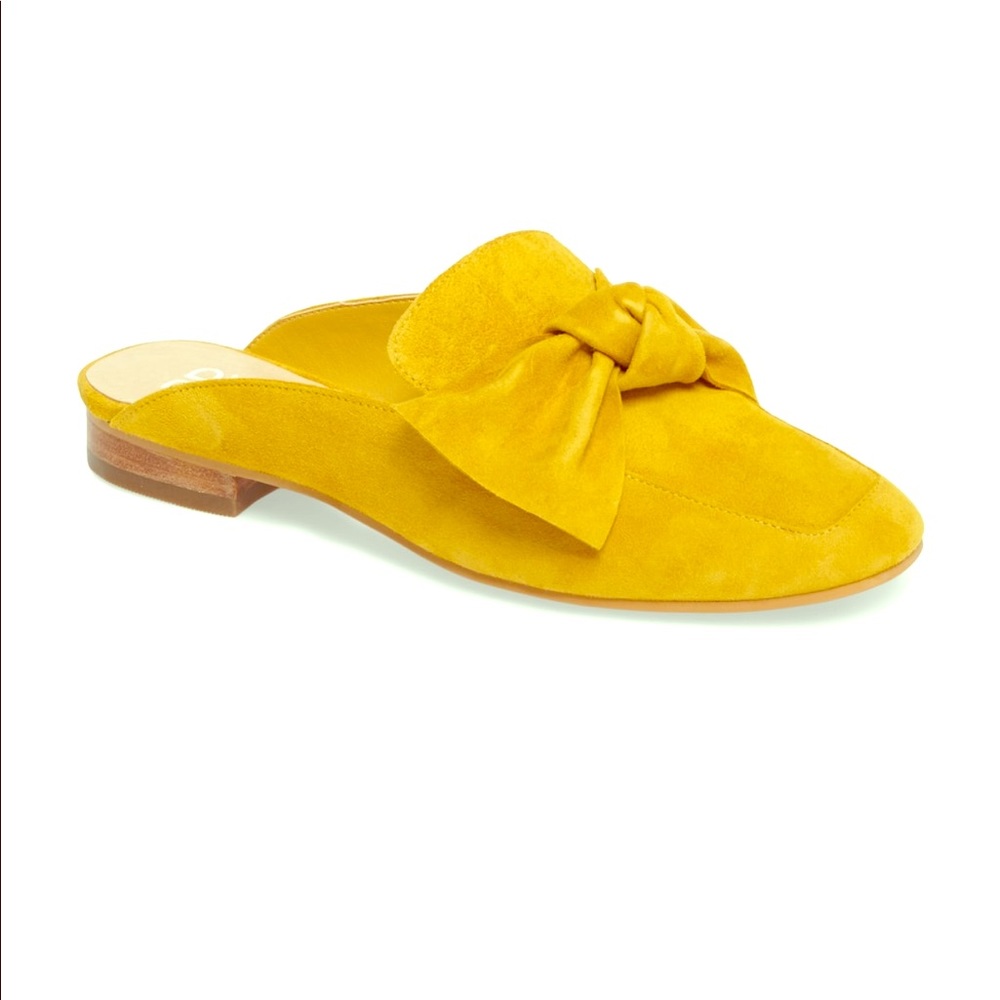 BP Maddy Mule in Mustard Yellow Suede